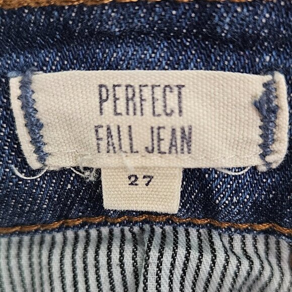 Madewell Perfect Fall Distressed Denim Raw Step Hem Jean 27 E0503 - Picture 8 of 10